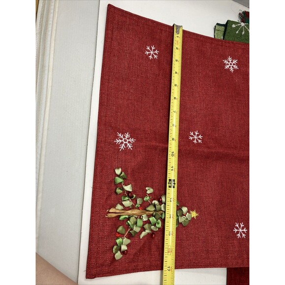 Christmas Tabletop Linens Lot Runners Napkins Holiday Winter - Picture 7 of 15